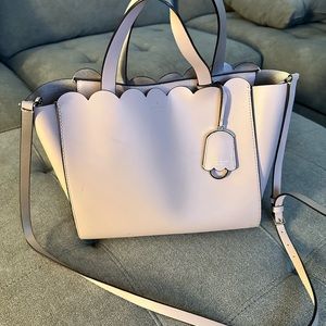 Kate Spade light pink satchel w/detachable adjustable crossbody/shoulder strap